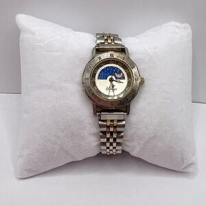 Vintage LA Express Moonphase Watch Two-Tone Bracelet,Running currently